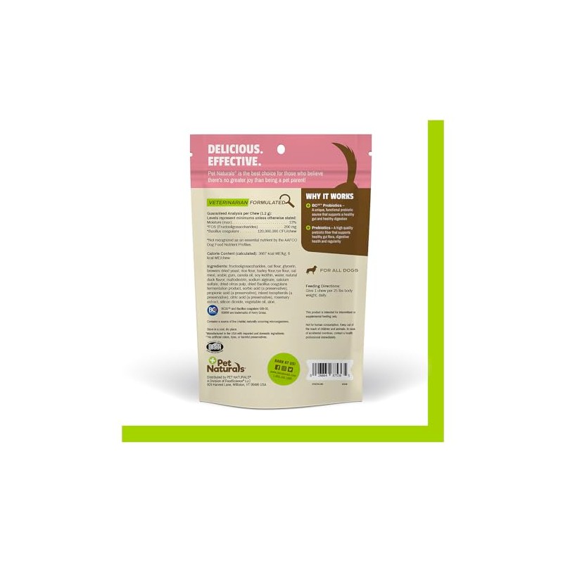 Pet Naturals Suplementos Naturales Daily Probiotics para Perros