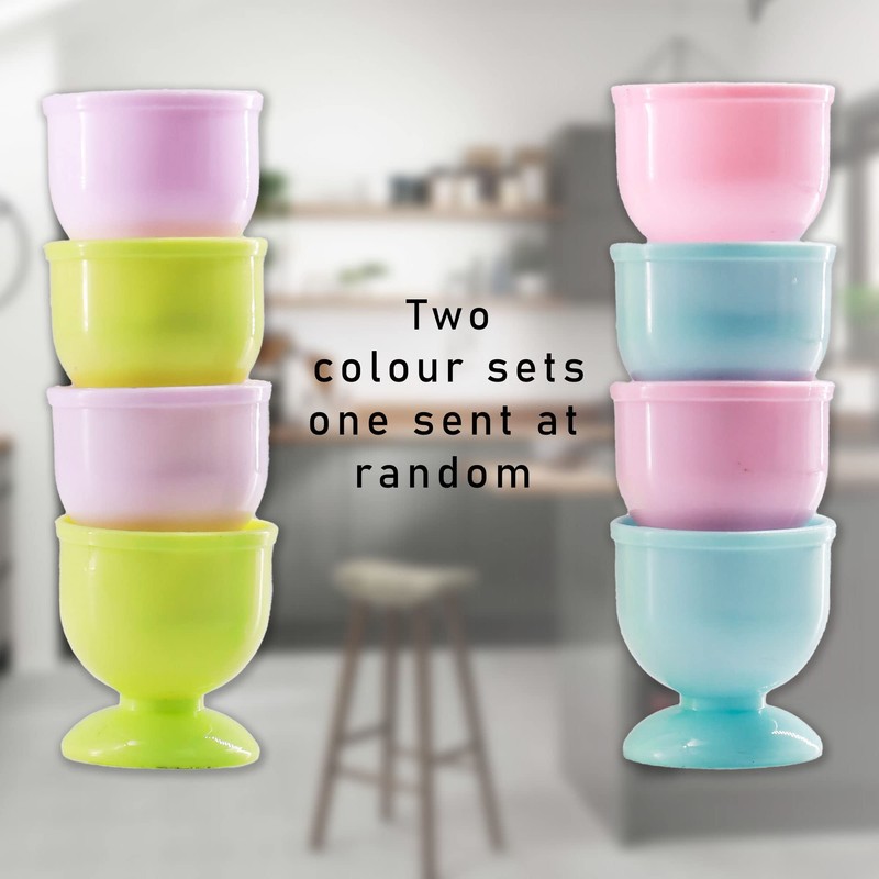 Egg Cups Set of 4, Lightweight Boiled Egg Holders Great