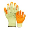 Baratec 12 x Latex Coated Gripper Safety Work Gloves, Men's