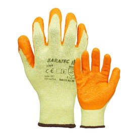 Baratec 12 x Latex Coated Gripper Safety Work Gloves, Men's & Women's Working Grip, Optimal For Heavy Duty Gardening, Handling, Manufacturing, Agriculture, Building & Construction, Size XXL