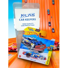 Hot Wheels Speed Bump (Blue, Red & White Lets Race) 9/10 HW Art Cars - 2024-163/250 (Short Card) - includes a KLAS Car Keeper Protector Case - HTD90