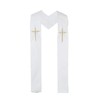Autom Reversible Baptismal and Wedding Stole, White, One Size