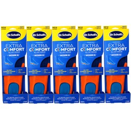 Dr. Scholl's Massaging Gel Extra Support Insoles, Men's Sizes 8-14 1 Pair (Pack of 5)