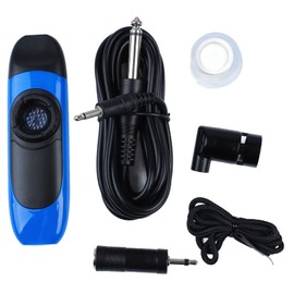 Electric, 4.3 Professional with Pickup & Adapter, Adjustable Tone Musical Instruments, Colorful Kazoos with Flute Diaphragms, Food Grade Mouthpiece for Music Lovers (Blue)