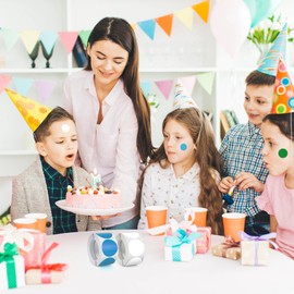Round Stickers White 38 mm Circle Labels Colour Coding Dot Vinyl Floor Sticker Waterproof Removable Roll of 500