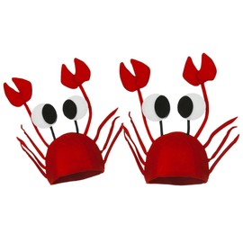 Novelty Party Hats Funny Costume Hats Crab Hats Ocean Animal Hats Dress Up Under the Sea Party Hats for Adult (2 PCS)