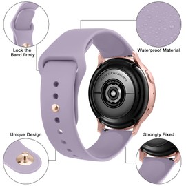Meliya Bands for Gizmo Watch 3 2 1 / Gabb Watch, 20mm Quick Release Soft Silicone Sport Replacement Watch Strap for Verizon Gizmo Smart Watch 3 2 1 for Girls and Boys (Lavender Gray)