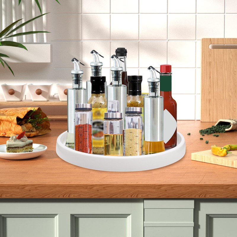 OVBOVA Lazy Susan Turntable Fridge Organiser 30 cm Kitchen Spice