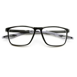 [JINSCOOP] 近視メガネ 近眼 超軽量 近視 マイナスレンズ スポーティなグレーの 眼鏡 近視 度有り 眼鏡度入り メンズ レディース おしゃれ 度付き 度あり カラコン コンタクト 外した後に スポーツ用メガネ (グレー, 3.5, 倍率)