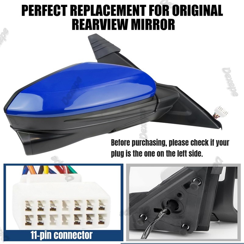 Dexepe Passenger Side Mirror Assembly 2016-2021 Compatible with Honda Civic