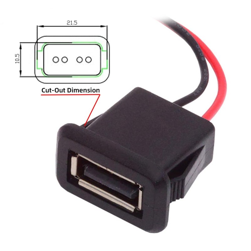 NFHK 2pcs/set DIY OEM type A female to 2pin open