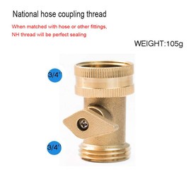 HQMPC Heavy Duty Brass Shut Off , Brass Water hose valve On/Off valve garden hose Connector (2PCS) +4 Extra Pressure Washers