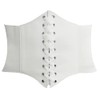 HANERDUN Lace-up Corset Elastic Cinch Belt Waist Belt, White, Small