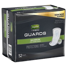 Depend Guards for Men, Case/208 (4 Packs of 52)