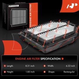 A-Premium Engine Air Filter Compatible with Genesis G80 2021-2024 3.5L, G90 2023-2024 3.5L, Replace# 28113T1310