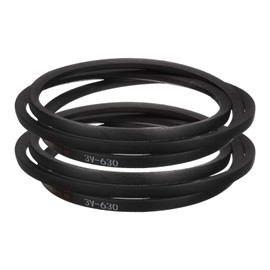 sourcing map 2pcs 3V630 Rubber V Belt 63" Length x 0.38" Width x 0.31" Thick, Industrial Power Transmission Belt
