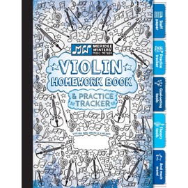 Violin Homework Book and Practice Tracker (Blue)