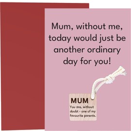 Mother's Day Card - With Funny Mum keyring keepsake - Ordinary Day