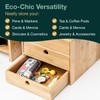 Set of 3 Bamboo Organizer Desktop Drawers - 1, 2,