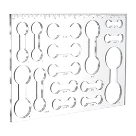 PH PandaHall Router Template for Woodworking, Dumbbell Inlay Templates Acrylic Clear Drawing Scale Rulers Router Jig Template Sewing Measuring Tool Set for Craft Making School Office Home Supplies