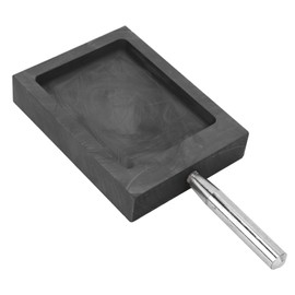 Graphite Casting Mold Metal Ingot Mold Crucible with Handle for Melting Refining Gold Silver Copper 4.13 X 3.15 X 0.39in