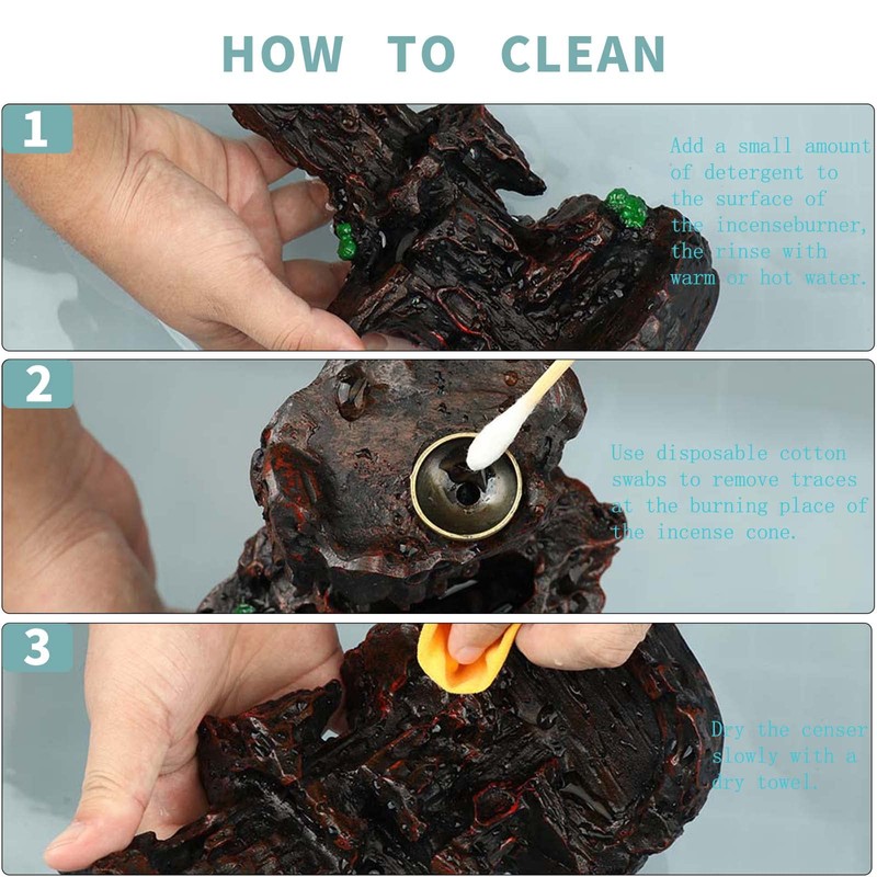 Mountain Waterfall Glaze Backflow Incense Burner Incense Holder Cone Holder
