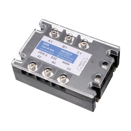 Weasch 3 Phase Solid State Relay, JGX-48 80A, DC to AC, Input 4-32VDC to Output 480VAC 80A (1)