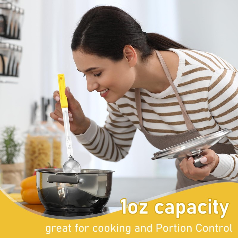 Teenyyou 8 Pcs Portion Control Serving Spoons Portion Scoops Cups