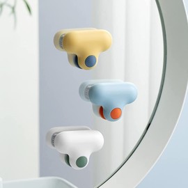 Mini Silicone T-Shaped Mirror Wiper Tool, Glass Cleaner (White)