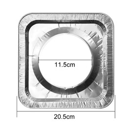 50 Pieces Square Aluminum Foil Stove Burner Covers Disposable Gas Burner Liners Oil Drip Pans Stove Top Covers Disposable Bib Liners Range Protectors for Kitchen Stovetop, 8 x 8 Inches