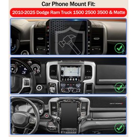 Car Phone Mount for 2010-2025 Dodge Ram Truck 1500 2500 3500 & Matte Accessories, for MagSafe Magnetic Horizontal Air Vent Phone Holder