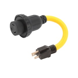 Nema 5-15P to L5-30R Household 15A to 30A Generator Adapter Cord, Generator 30 Amp to 15Amp Household Adapter Cable, Heavy Duty STW 10AWG Length= 1Foot