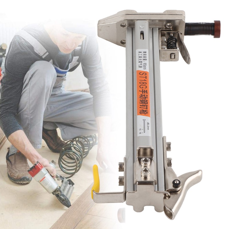Manual Nailer Woodworking Slotted Steel Nail Gun Furniture Flooring Nailing