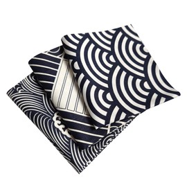 Qililandiy 3pcs Wave Clouds Fat Quarters Fabric Bundles Sewing Quilting Fabric 18x22 Inches