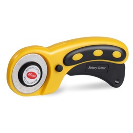 MaoXinTek Rotary Cutter, 45 mm Fabric Cutter, Rolling Blade for Various Cutting Types, Safety Lock & Non-Slip Handle, Perfect for Fabric, Paper, Foam & Leather