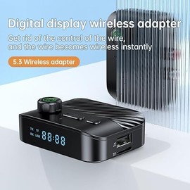 Bluetooth 5.3 Audio Receiver Transmitter Wireless Audio Adapter RCA/AUX/TF Card/U Disk for Headphones/Speakers/TV/PC/Car
