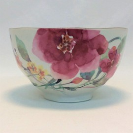 Flower Watercolor Rice Bowl syuumei Chrysanthemum