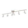 GLOBE Electric 59865 Spence 6-Light Foldable Track Lighting, Brushed Nickel,