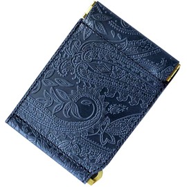 VINCENT CRAFTED Tochigi Leather Wallet, Money Clip, Bifold Wallet, Compact Wallet, Mini Wallet, Small Wallet, Women's, Men's, Clasp, Coin Purse, Card Case, navy