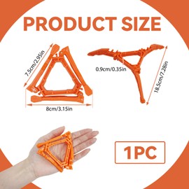 Gas Canister Stand, Foldable Gas Tank Bracket Outdoor Camping Tripod Fuel Gas Bottle Stand Canister Holder for Camping Picnic Bikepacking Hiking for 100g / 250g / 450g Gas Canister (Orange)