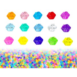 KAPSING 320 Piece Gemstones Set, Acrylic Colourful Diamonds for Children, Pirate Jewels Gemstones Set, Acrylic Gemstones Set for Wedding, Party, Vase Abundance