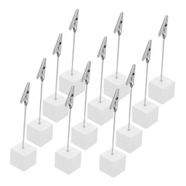 Gadpiparty 24pcs Wooden Memo Clip Holders Alligator Clips Elegant Photo and Note Display for Events and Offices Compact White Design for Table Settings and Guest Information