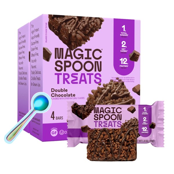Magic Spoon Treats, Double Chocolate Protein Cereal Bars, 8 Pack