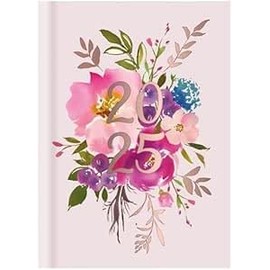 PaulStore 2025 Diary A5 week to view Hardback Diary Believe In You Self Vintage Floral (Pattern 1)