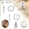 Sanfenly Small Gold Hoop Earrings for Women - Hypoallergenic 14K