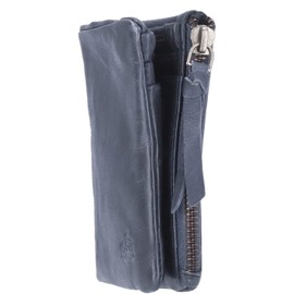The Skandinavian Brand Women's Leather Purse with Zip Blue, blue, Unit size, coin purse