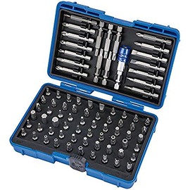 Draper 82396 Screwdriver and Magnetic Bit Holder Set (80 Piece), Silver, 1/4 inches