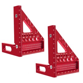 Tofelf 3D Multi-Angle Measuring Ruler,45/90 Degree Aluminum Alloy Woodworking Square Protractor,Drawing Line Ruler, Miter Triangle Ruler High Precision Layout Measuring Tool for Engineer Carpenter.