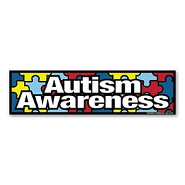 Autism Awareness Bumper Strip Magnet by Magnet America Is 2.875" x 10.875" Made for Vehicles and Refrigerators