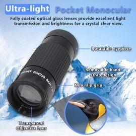 Extra Short Focus Reading Monocular,8x21mm Short Distance/Close Focus Monocular,Monocular Telescope,High Definition Ultra Light Pocket Telescope for Bird Watching, Hunting, Fishing, Sport Events
